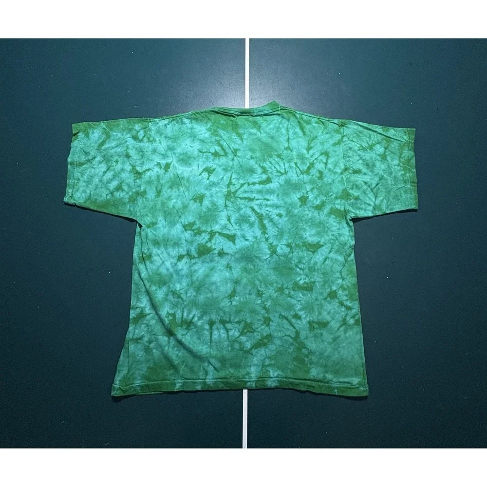 Vintage Bald Eagle All Over Print T-Shirt Size Large Single Stitch‎ Tie Dye 90s